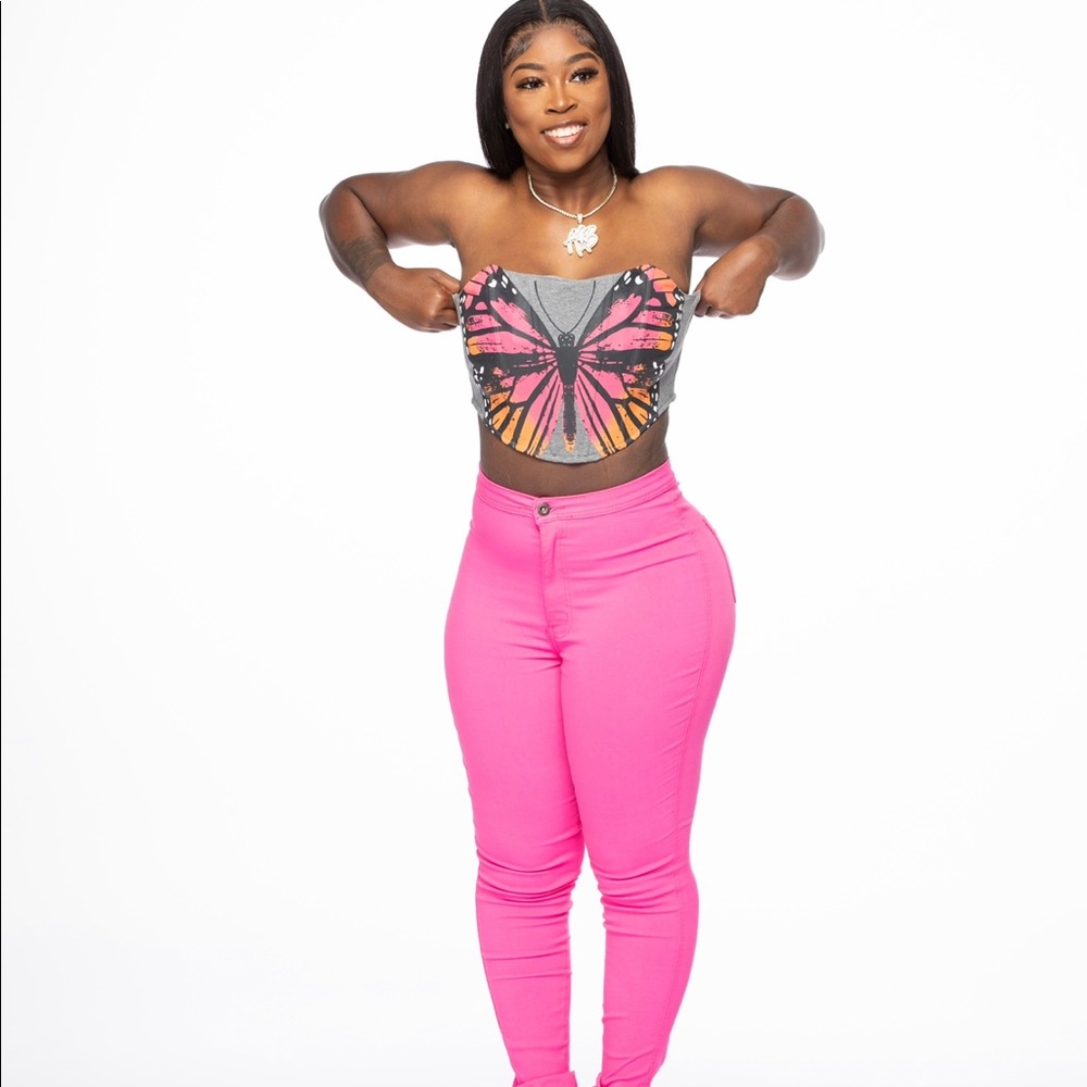 Corset Butterfly design Top